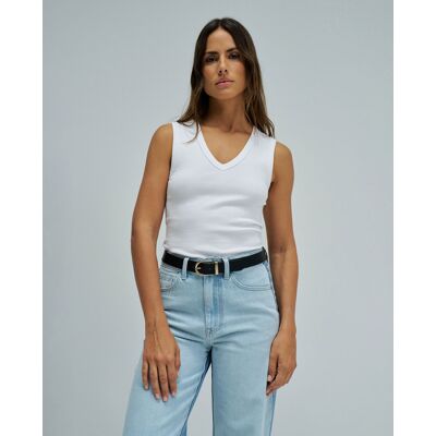 Salsa Jeans Top básico de mujer. (L) Blanco mujer Salsa Jeans Top básico de mujer. (L) Blanco mujer