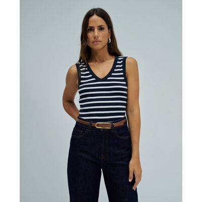 Salsa Jeans Top básico de mujer. (L) Azul mujer Salsa Jeans Top básico de mujer. (L) Azul mujer