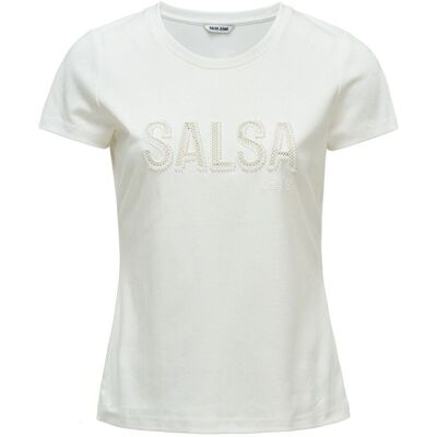 Salsa Jeans Camiseta con branding de mujer. (M) Blanco mujer Salsa Jeans Camiseta con branding de mujer. (M) Blanco mujer