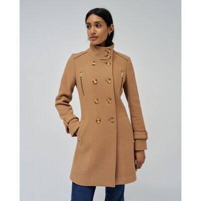 Salsa Jeans Abrigo de paño de mujer Grace con cuello alto. (48) Camel mujer Salsa Jeans Abrigo de paño de mujer Grace con cuello alto. (48) Camel mujer