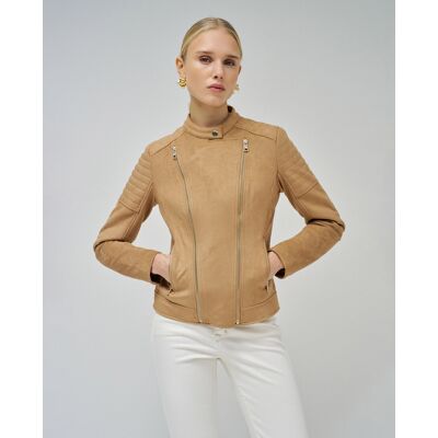 Salsa Jeans Cazadora de mujer de ante con cuello mao. (42) Marrón claro mujer Salsa Jeans Cazadora de mujer de ante con cuello mao. (42) Marrón claro mujer