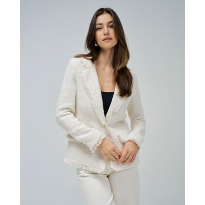 Salsa Jeans Americana de mujer en tweed. (42) Crudo mujer Salsa Jeans Americana de mujer en tweed. (42) Crudo mujer