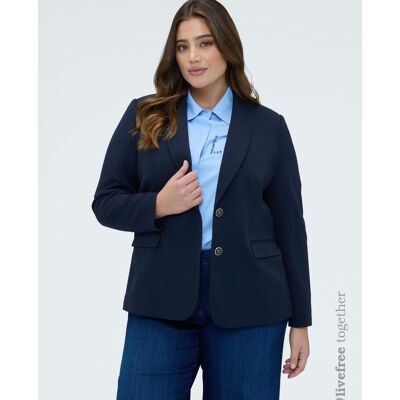 Fiorella Rubino Blazer de mujer ajustado en tejido elástico. (44) Azul mujer Fiorella Rubino Blazer de mujer ajustado en tejido elástico. (44) Azul mujer