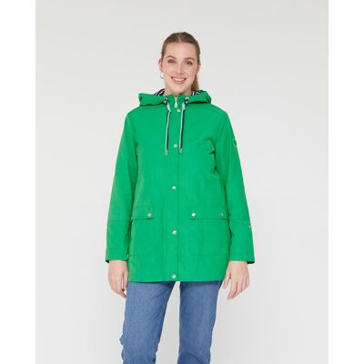 October Parka largo medio cordon contraste. (40) Verde mujer October Parka largo medio cordon contraste. (40) Verde mujer