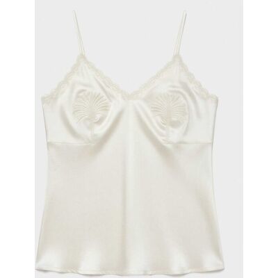 Gisela Camiseta de pijama de mujer detalle palmeras. (38) Beige mujer Gisela Camiseta de pijama de mujer detalle palmeras. (38) Beige mujer