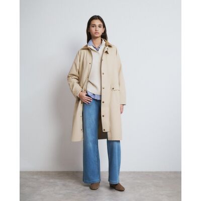 Brownie Parka larga de mujer de algodón. (40) Arena mujer Brownie Parka larga de mujer de algodón. (40) Arena mujer