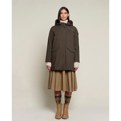 Henry Arroway Parka larga de mujer con costuras termo selladas. (44) Kaki mujer Henry Arroway Parka larga de mujer con costuras termo selladas. (44) Kaki mujer