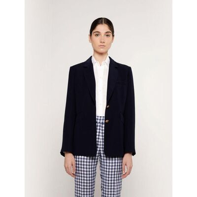 Mirto Blazer de mujer básica con botones dorados. (50) Azul marino mujer Mirto Blazer de mujer básica con botones dorados. (50) Azul marino mujer