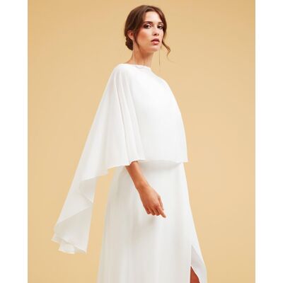 Veneno en la piel Cubre hombros de mujer tipo capa de gasa. (Única) Blanco mujer Veneno en la piel Cubre hombros de mujer tipo capa de gasa. (Única) Blanco mujer