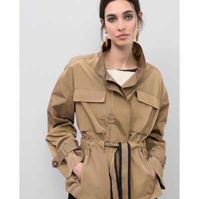 Lola Casademunt Parka de mujer en tejido técnico impermeable. (42) Marrón claro mujer Lola Casademunt Parka de mujer en tejido técnico impermeable. (42) Marrón claro mujer