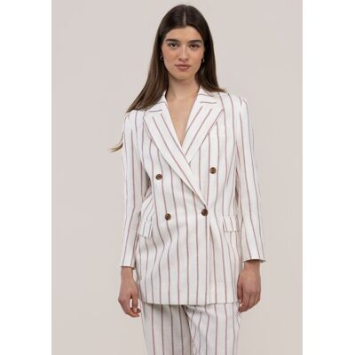 El Ganso Blazer de rayas de mujer diana. (40) Natural mujer El Ganso Blazer de rayas de mujer diana. (40) Natural mujer