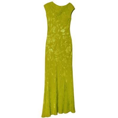 The-Are Vestido midi jacquard sin mangas. (40) Amarillo mujer The-Are Vestido midi jacquard sin mangas. (40) Amarillo mujer