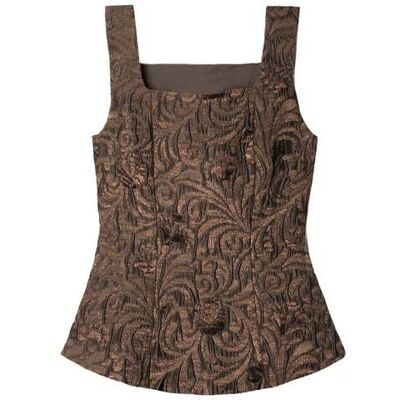 The-Are Top estilo corpiño de tirantes con brocado de mujer. (38) Camel mujer The-Are Top estilo corpiño de tirantes con brocado de mujer. (38) Camel mujer