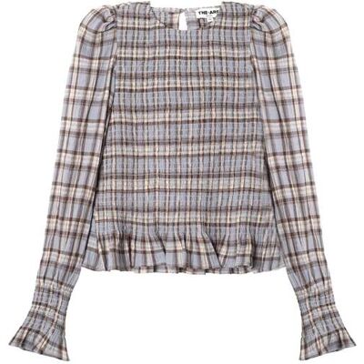 The-Are Blusa de manga larga con cuerpo de nido de abeja de mujer. (34) Blanco mujer The-Are Blusa de manga larga con cuerpo de nido de abeja de mujer. (34) Blanco mujer