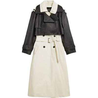 Desigual Abrigo de mujer trench largo. (42) Natural mujer Desigual Abrigo de mujer trench largo. (42) Natural mujer
