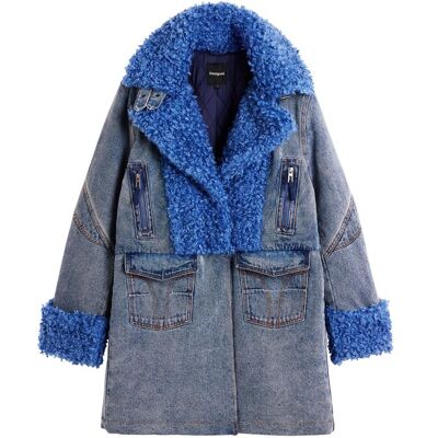Desigual Abrigo de mujer híbrido denim. (34) Negro mujer Desigual Abrigo de mujer híbrido denim. (34) Negro mujer