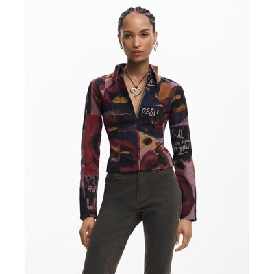 Desigual Camisa de mujer manga larga. (36) Negro mujer Desigual Camisa de mujer manga larga. (36) Negro mujer
