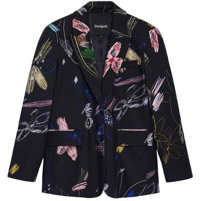Desigual Americana de mujer estampado floral. (38) Negro mujer Desigual Americana de mujer estampado floral. (38) Negro mujer