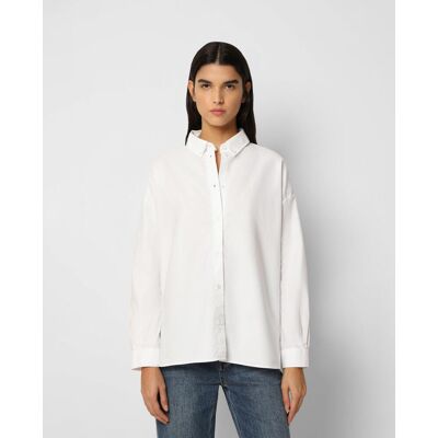 Scalpers Camisa de mujer de algodón regular fit. (S) Blancos mujer Scalpers Camisa de mujer de algodón regular fit. (S) Blancos mujer