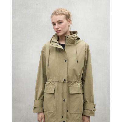 Ecoalf Parka de mujer con capucha y ajuste de cordón en cintura. (36) Beige mujer Ecoalf Parka de mujer con capucha y ajuste de cordón en cintura. (36) Beige mujer