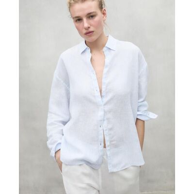 Ecoalf Camisa de mujer de manga larga y cierre de botones. (M) Azul mujer Ecoalf Camisa de mujer de manga larga y cierre de botones. (M) Azul mujer