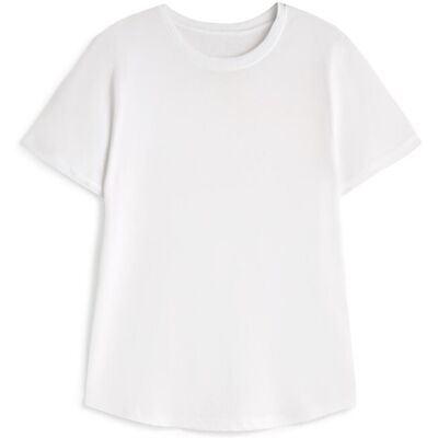 Ecoalf Camiseta de mujer de algodón de manga corta. (XS) Blanco mujer Ecoalf Camiseta de mujer de algodón de manga corta. (XS) Blanco mujer