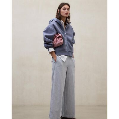 Ecoalf Sudadera de mujer oversize con cremallera. Azul grisáceo mujer Ecoalf Sudadera de mujer oversize con cremallera. Azul grisáceo mujer