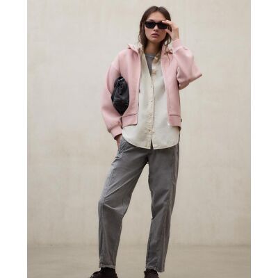 Ecoalf Sudadera de mujer oversize con cremallera. (M) Rosa claro mujer Ecoalf Sudadera de mujer oversize con cremallera. (M) Rosa claro mujer