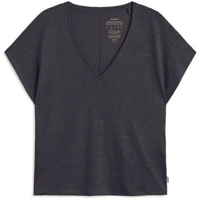Ecoalf Camiseta de mujer de manga corta de lino. (S) Azul marino mujer Ecoalf Camiseta de mujer de manga corta de lino. (S) Azul marino mujer
