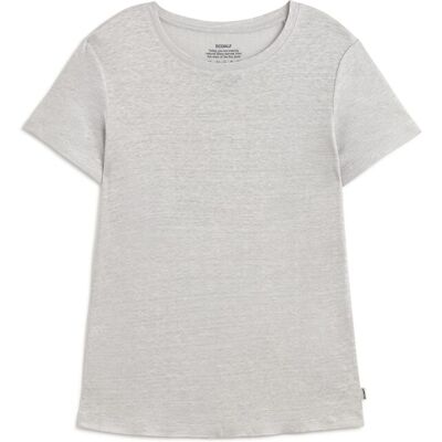Ecoalf Camiseta de mujer de manga corta de lino. (L) Gris claro mujer Ecoalf Camiseta de mujer de manga corta de lino. (L) Gris claro mujer