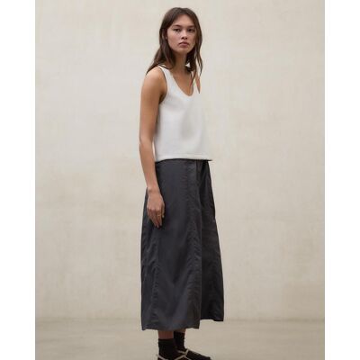 Ecoalf Vestido largo fit relajado bicolor. (40) Gris mujer Ecoalf Vestido largo fit relajado bicolor. (40) Gris mujer