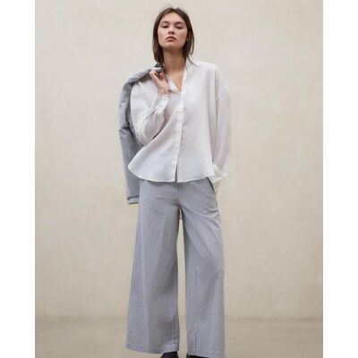Ecoalf Camisa de mujer de lino oversize. (S) Blanco mujer Ecoalf Camisa de mujer de lino oversize. (S) Blanco mujer