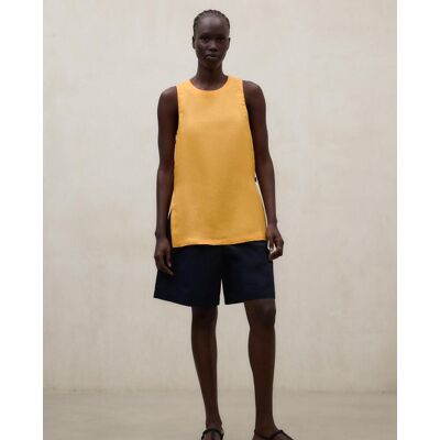 Ecoalf Blusa de mujer sin mangas de lino. (M) Naranja fuerte mujer Ecoalf Blusa de mujer sin mangas de lino. (M) Naranja fuerte mujer
