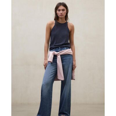 Ecoalf Top de punto de mujer sin mangas con cuello redondo. (L) Azul mujer Ecoalf Top de punto de mujer sin mangas con cuello redondo. (L) Azul mujer