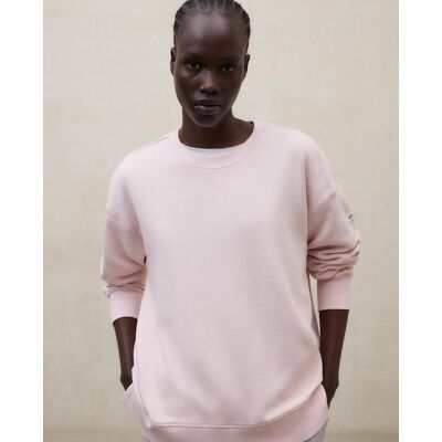 Ecoalf Sudadera de mujer de algodón con estampado puff en espalda. (XS) Rosa claro mujer Ecoalf Sudadera de mujer de algodón con estampado puff en espalda. (XS) Rosa claro mujer