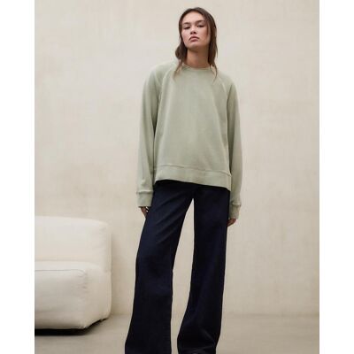 Ecoalf Sudadera de mujer de algodón fit relajado. Verde claro mujer Ecoalf Sudadera de mujer de algodón fit relajado. Verde claro mujer