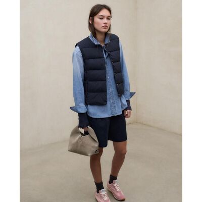 Ecoalf Chaleco de mujer plumífero con cuello redondo. (40) Azul marino mujer Ecoalf Chaleco de mujer plumífero con cuello redondo. (40) Azul marino mujer