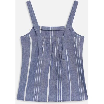 Ecoalf Top de mujer de tirantes con estampado de rayas. (L) Azul mujer Ecoalf Top de mujer de tirantes con estampado de rayas. (L) Azul mujer