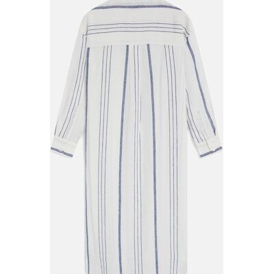 Ecoalf Vestido largo camisero con estampado de rayas. (38) Azul claro mujer Ecoalf Vestido largo camisero con estampado de rayas. (38) Azul claro mujer