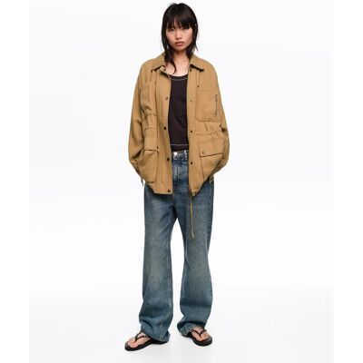 Bimba y Lola Cazadora de mujer con cintura ajustable. (42) Camel mujer Bimba y Lola Cazadora de mujer con cintura ajustable. (42) Camel mujer