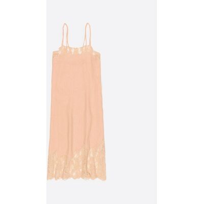 Bimba y Lola Vestido midi encaje lino lavado. (34) Naranja mujer Bimba y Lola Vestido midi encaje lino lavado. (34) Naranja mujer