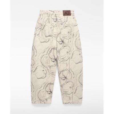 Adolfo Dominguez Vaquero recto de mujer barrel fit en denim estampado. (38) Natural mujer Adolfo Dominguez Vaquero recto de mujer barrel fit en denim estampado. (38) Natural mujer