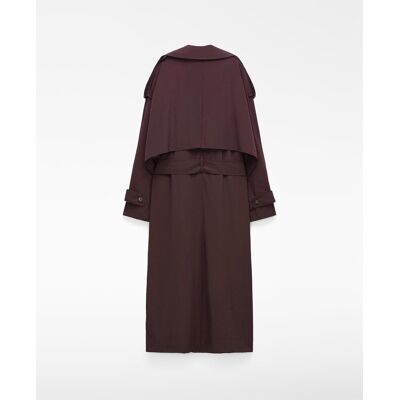 Adolfo Dominguez Gabardina de mujer oversize con maxi solapas. (38) Choco mujer Adolfo Dominguez Gabardina de mujer oversize con maxi solapas. (38) Choco mujer