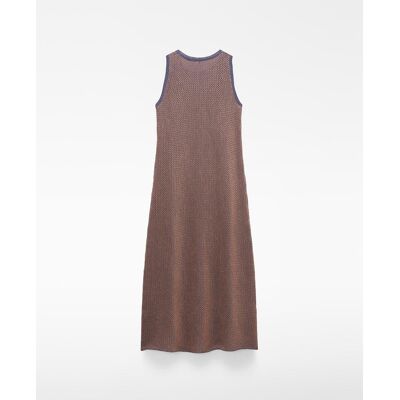 Adolfo Dominguez Vestido midi de punto jacquard con flecos. (40) Camel mujer Adolfo Dominguez Vestido midi de punto jacquard con flecos. (40) Camel mujer