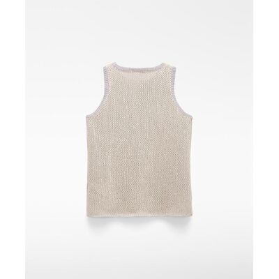 Adolfo Dominguez Top de mujer de punto jacquard con flecos. (36) Camel mujer Adolfo Dominguez Top de mujer de punto jacquard con flecos. (36) Camel mujer