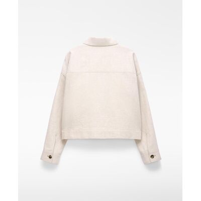 Adolfo Dominguez Sobrecamisa de mujer corta con bolsillos. (44) Beige mujer Adolfo Dominguez Sobrecamisa de mujer corta con bolsillos. (44) Beige mujer