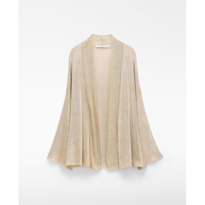Adolfo Dominguez Chaqueta de mujer tipo kimono en punto metalizado. (42) Dorado mujer Adolfo Dominguez Chaqueta de mujer tipo kimono en punto metalizado. (42) Dorado mujer