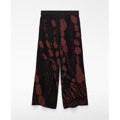 Adolfo Dominguez Pantalones rectos de mujer en punto jacquard. (M) Negro mujer Adolfo Dominguez Pantalones rectos de mujer en punto jacquard. (M) Negro mujer