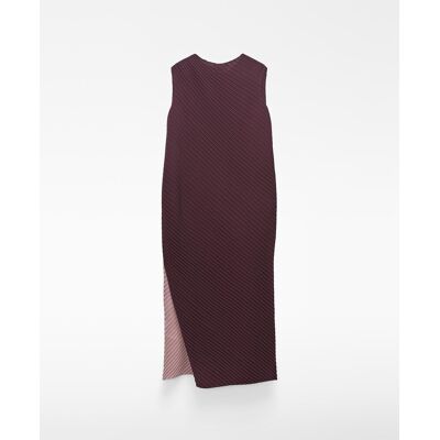 Adolfo Dominguez Vestido midi en tejido crinkle con pieza superpuesta. (36) Berenjena mujer Adolfo Dominguez Vestido midi en tejido crinkle con pieza superpuesta. (36) Berenjena mujer