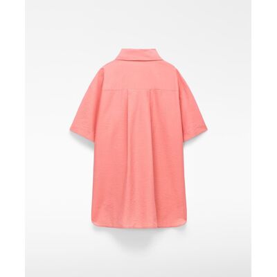 Adolfo Dominguez Camisa de mujer con cuello italiano asimétrico. (L) Rosa claro mujer Adolfo Dominguez Camisa de mujer con cuello italiano asimétrico. (L) Rosa claro mujer